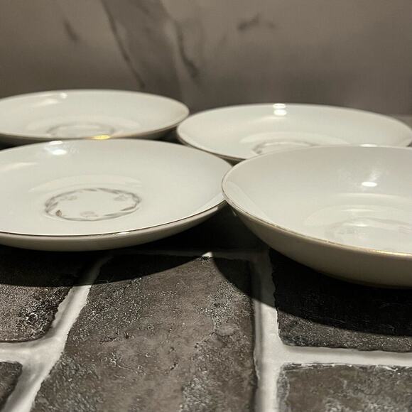 Three 3 Dessert Bread Plates Kaysons Fine China Japan Golden Fantasy 5 3/4” Wide - Picture 5 of 8